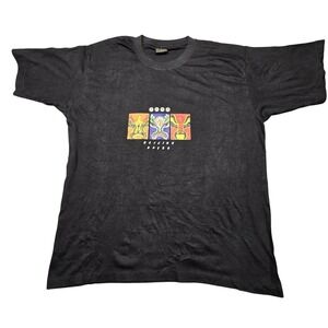 Huaxiucun Beijing Opera Mask Shirt Mens Large Black Graphic Art Asian Tee